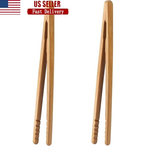 Bamboo toast tongs - bamboo, inch